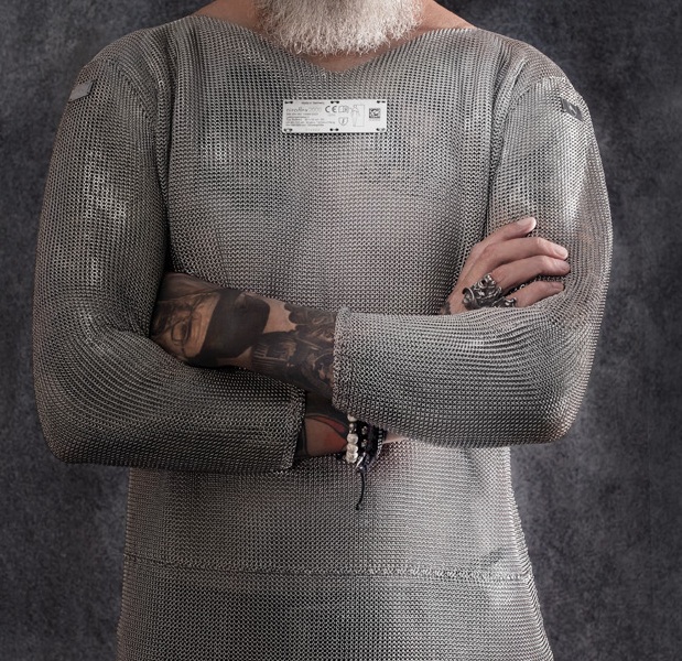 Bolero / Fartuch z rękawami stalowy niroflex