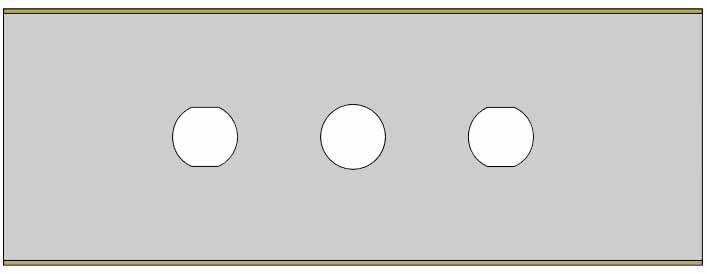 Ostrze żyletkowe 60x22x0,2 inox TiN