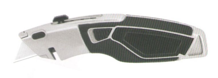 Nóż metalowy na ostrza trapezowe i hakowe A93 beznarzędziowa wymiana ostrza