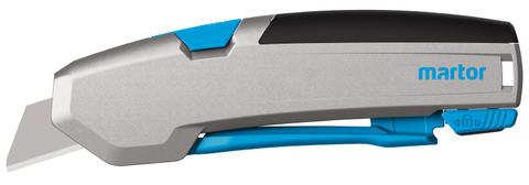 Nóż bezpieczny z automatycznym sprężynowym mechanizmem bezpieczeństwa Martor 625004 B58 na ostrza trapezowe i hakowe 