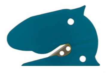 Lekki wykrywalny nóż bezpieczny z ukrytym ostrzem B72M z wąską podstawą