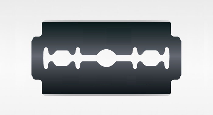 Żyletka 43x22x0,1 M black