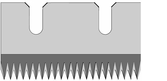 Ostrze zębate 53x22x0,5 SS ostrza do dyspensera taśmy