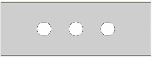 Ostrze żyletkowe 60x22x0,2 mm v 60x20 G silver stainless steel