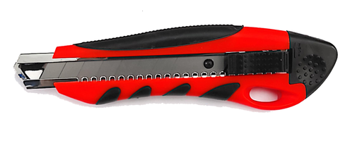 Ekonomiczny nóż z metalową prowadnicą A09 na ostrza 18 mm