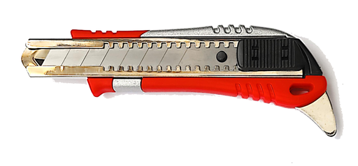 Nóż 18 mm z metalową płetwą A90