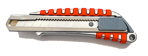 Wygodny ogumowany nóż metalowy 18 mm A21